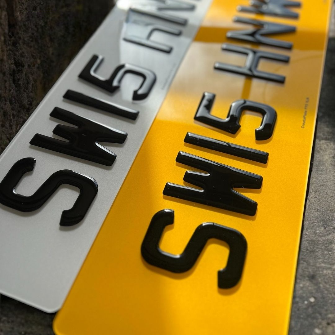 3D Gel Number Plates (Pair) Oversize Rear ( Range Rover / Bentley/ Etc )