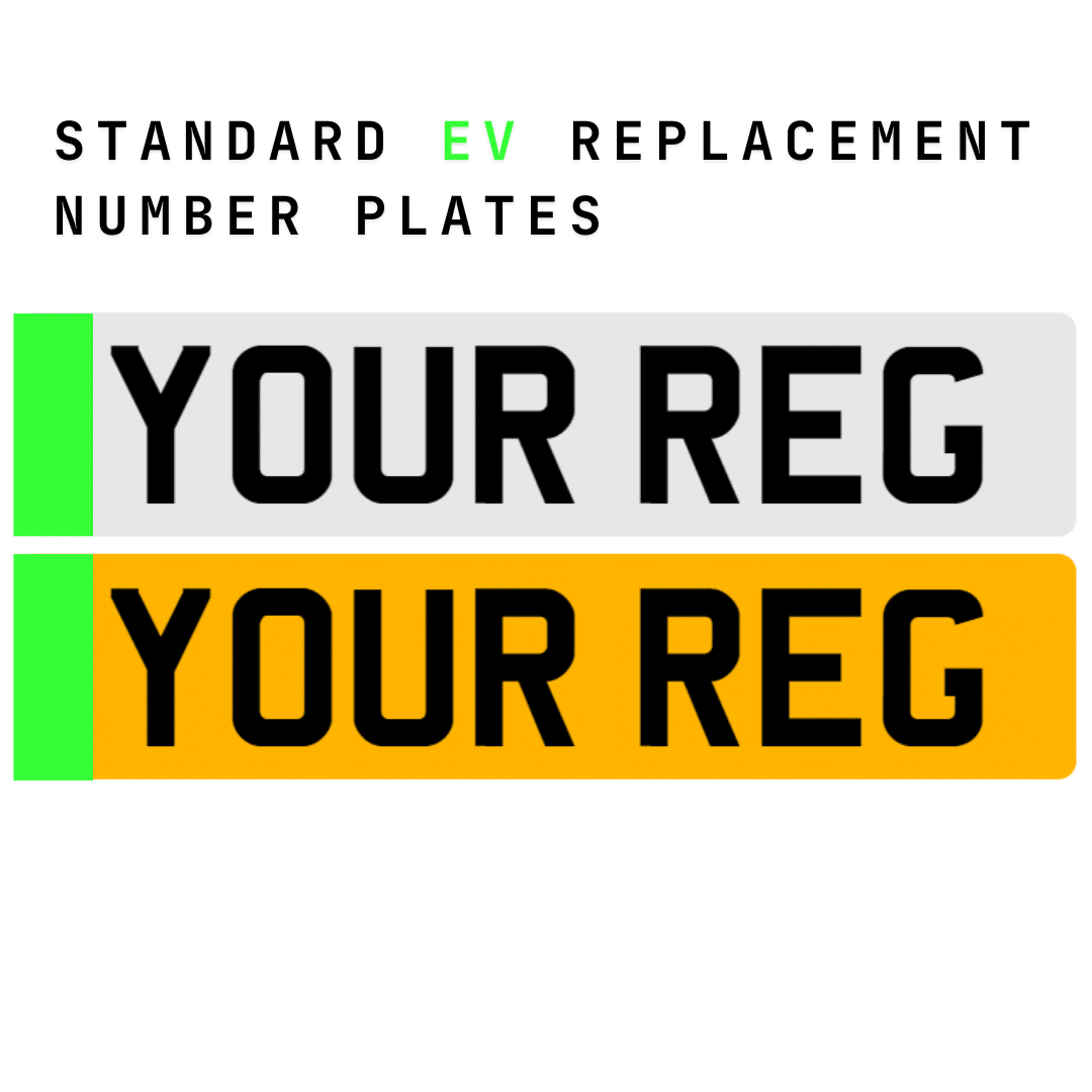 EV Standard Replacement Number Plates Pair