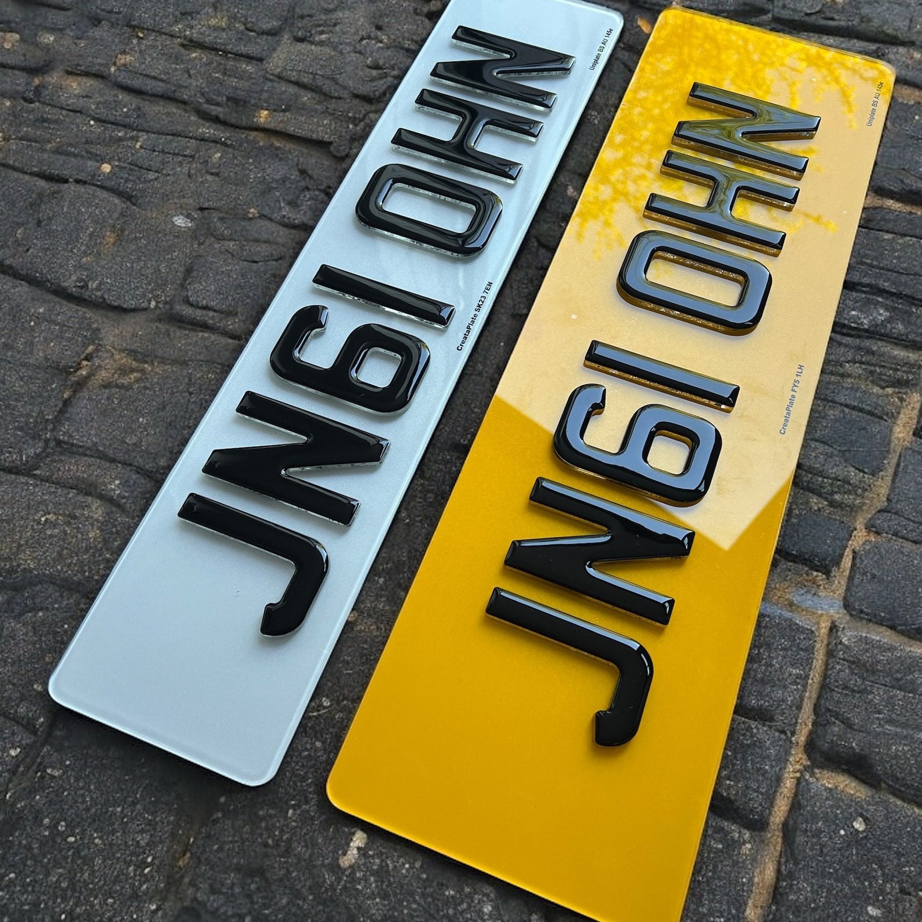 Range Rover Oversized Rear 4D Acrylic Crystal Gel Style Plates OVERSIZED - PAIR