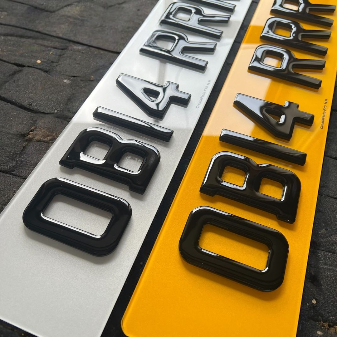 4D Gel Premium Number Plates - (pair)