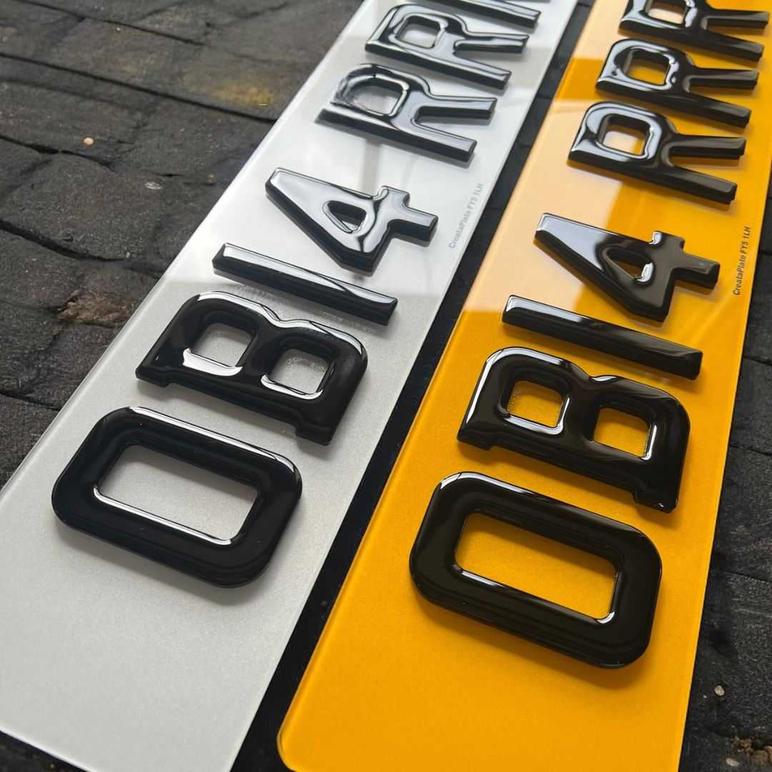 4D EV Acrylic Gel Premium Number Plates - (pair)