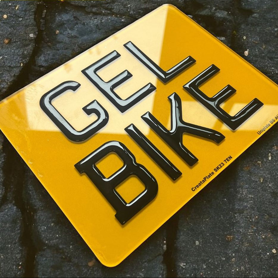 3D Gel Acrylic Motorbike Rear Plate