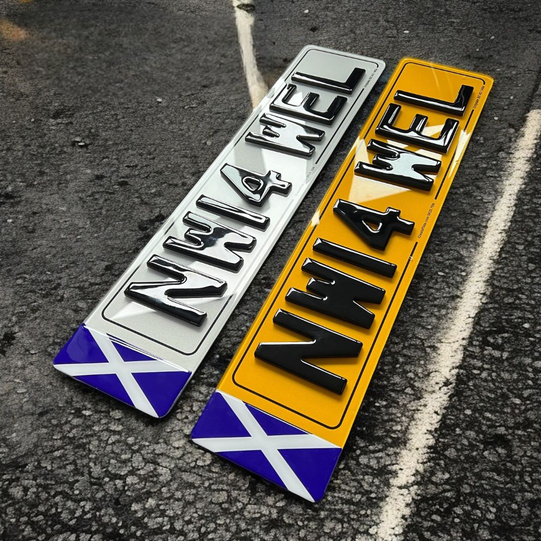 4D EV Acrylic Gel Premium Number Plates - (pair)