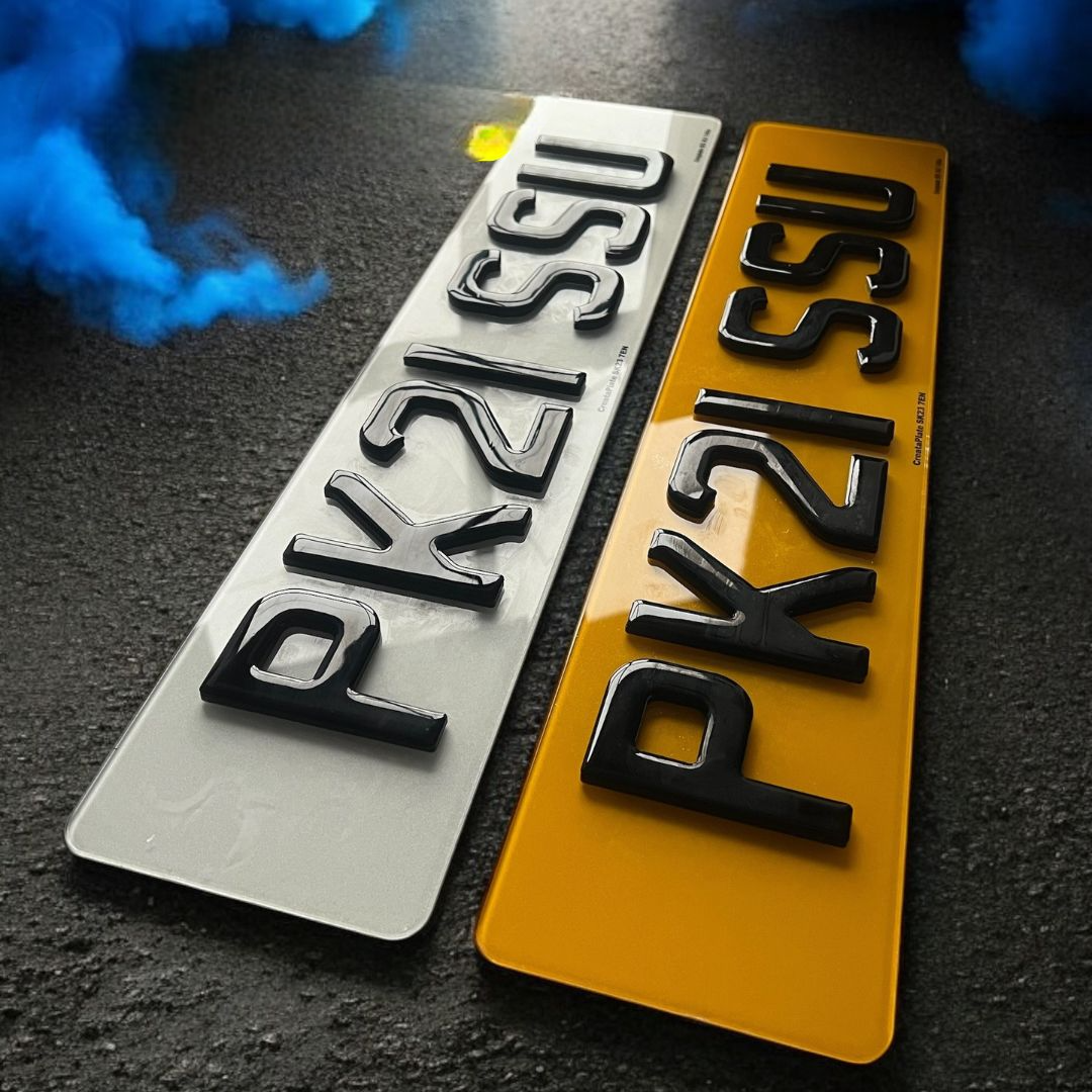 4D Gel Premium Number Plates - (pair)