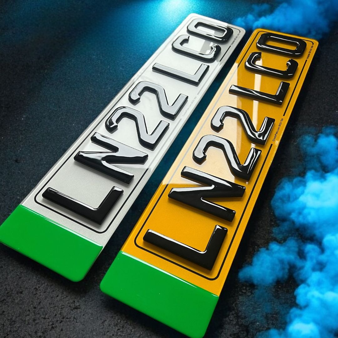 4D EV Acrylic Gel Premium Number Plates - (pair)