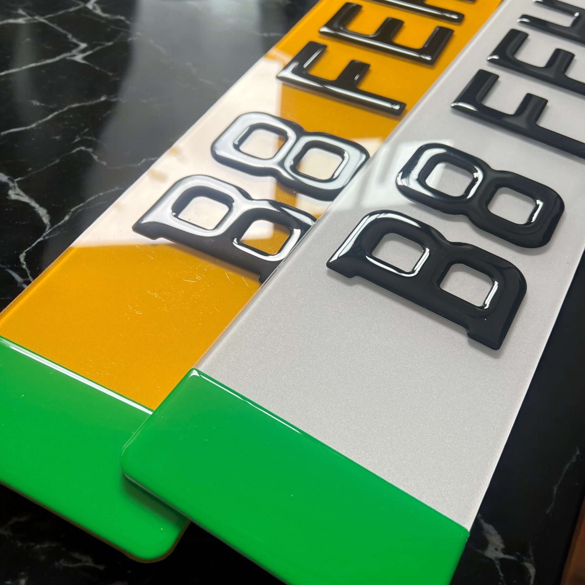 EV 3D Gel Number Plates (Pair)