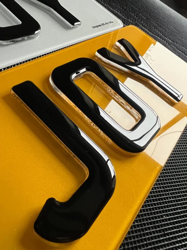 4D Acrylic Crystal Gel Style Plates - PAIR