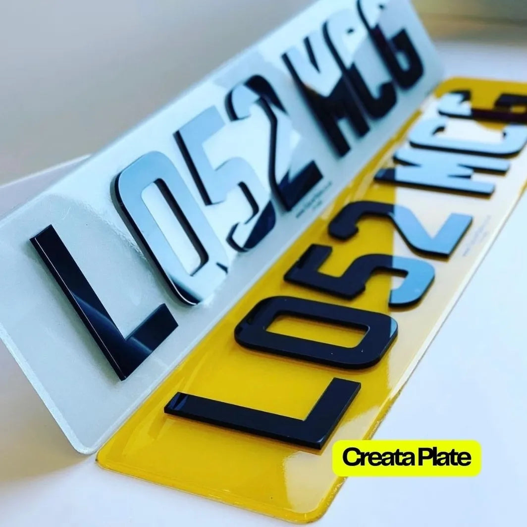 4D Acrylic Number Plates - (pair)