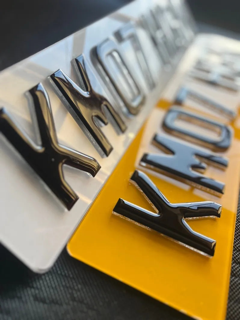 4D Acrylic Crystal Gel Style Plates - PAIR