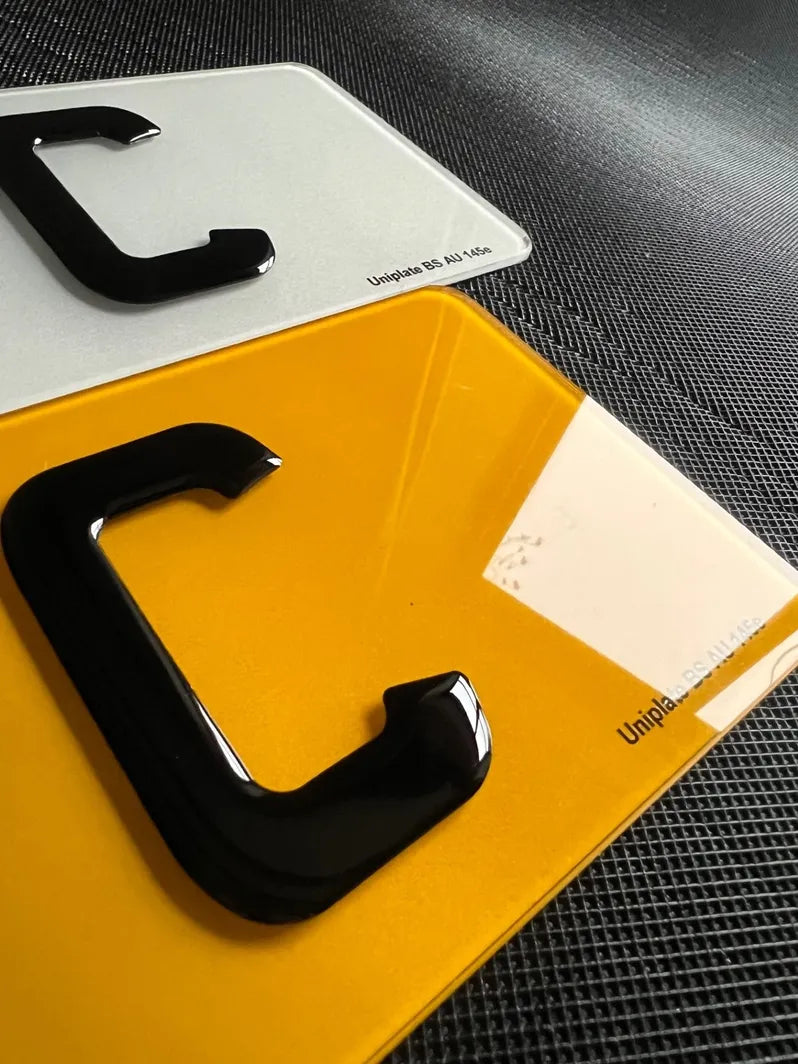 3D Gel Number Plates (Pair)
