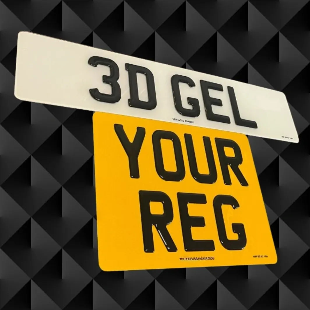4x4 TRUCK 3D GEL NUMBER PLATE SET (PAIR) 48HR SHIPPING