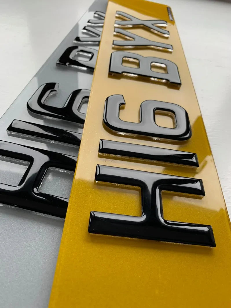 4D Acrylic Crystal Gel Style Plates - PAIR