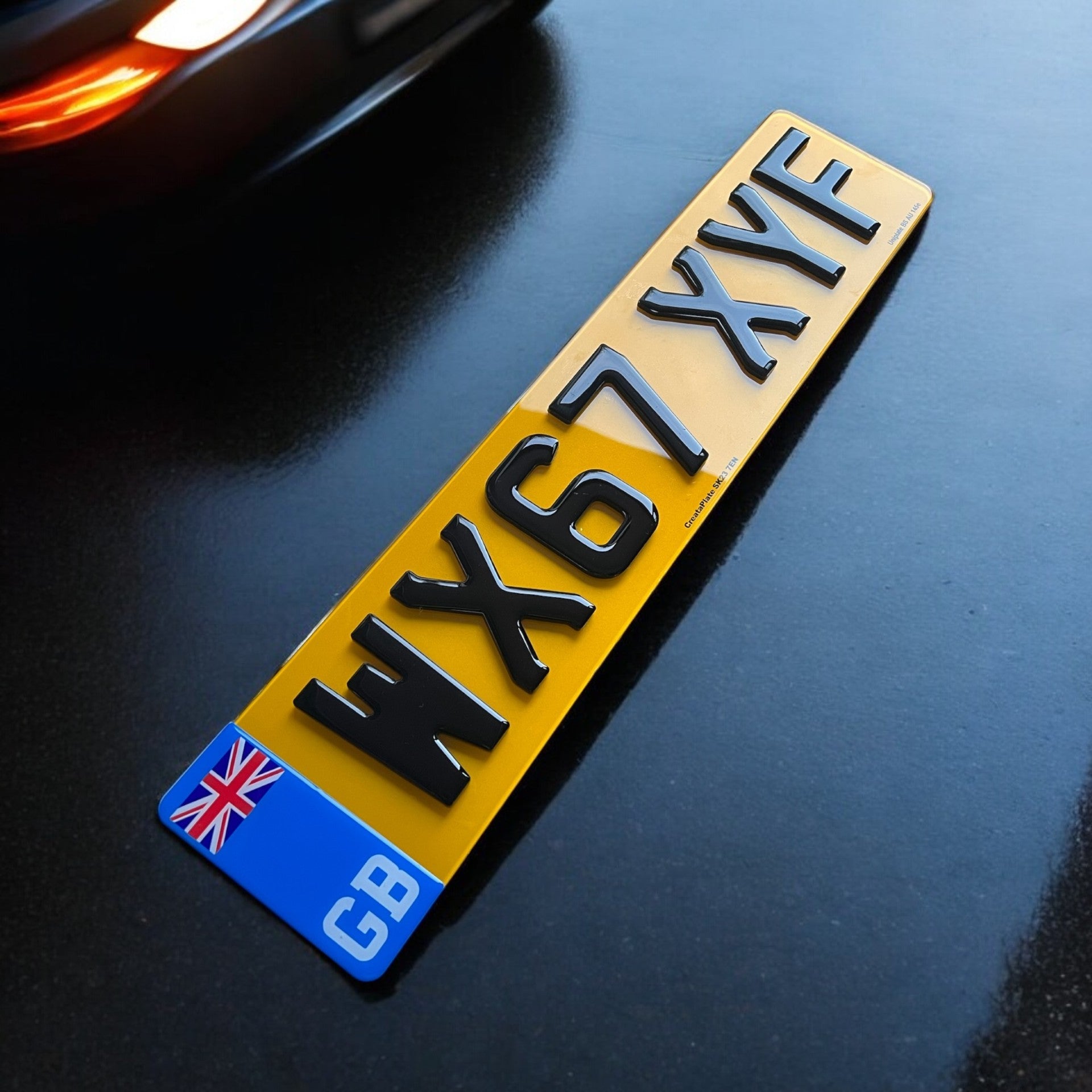 4D Gel Number Plate - Single